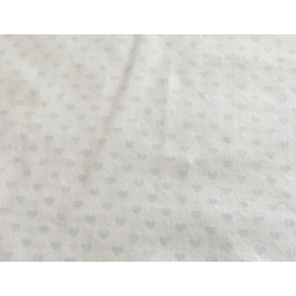 Beddy's Pillow Case White with Light Blue Hearts  24x19
